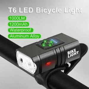 T6 LED Bicycle Light Front USB Rechargeable MTB Mountain Bicycle Lamp 1000LM Bike Headlight Cycling Flashlight Bike Accessories