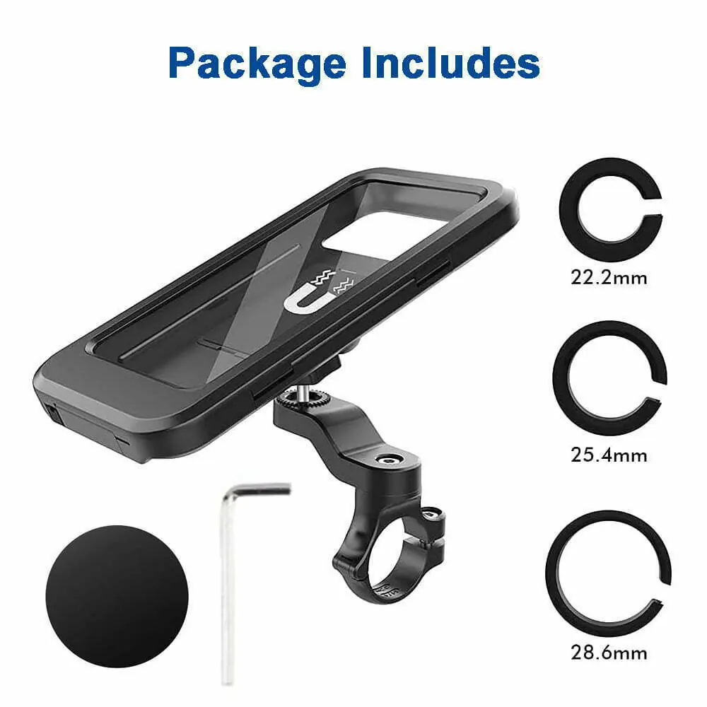 Rainproof Bike Phone Holder Waterproof Bicycle Mobile Phone Stand Motorcycle Handlebar Cellphone Mount Motorbike Cycling Screen