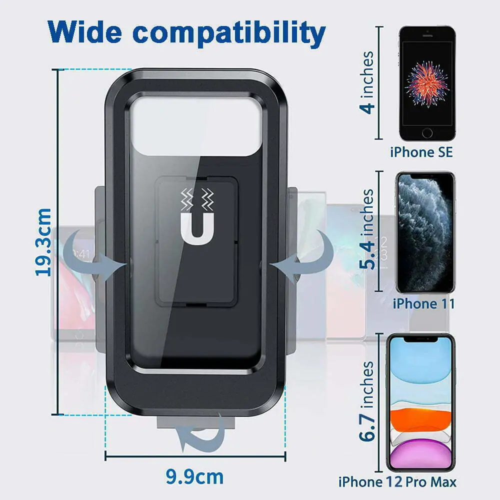 Rainproof Bike Phone Holder Waterproof Bicycle Mobile Phone Stand Motorcycle Handlebar Cellphone Mount Motorbike Cycling Screen