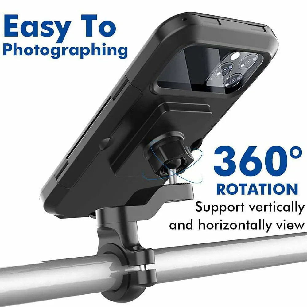 Rainproof Bike Phone Holder Waterproof Bicycle Mobile Phone Stand Motorcycle Handlebar Cellphone Mount Motorbike Cycling Screen