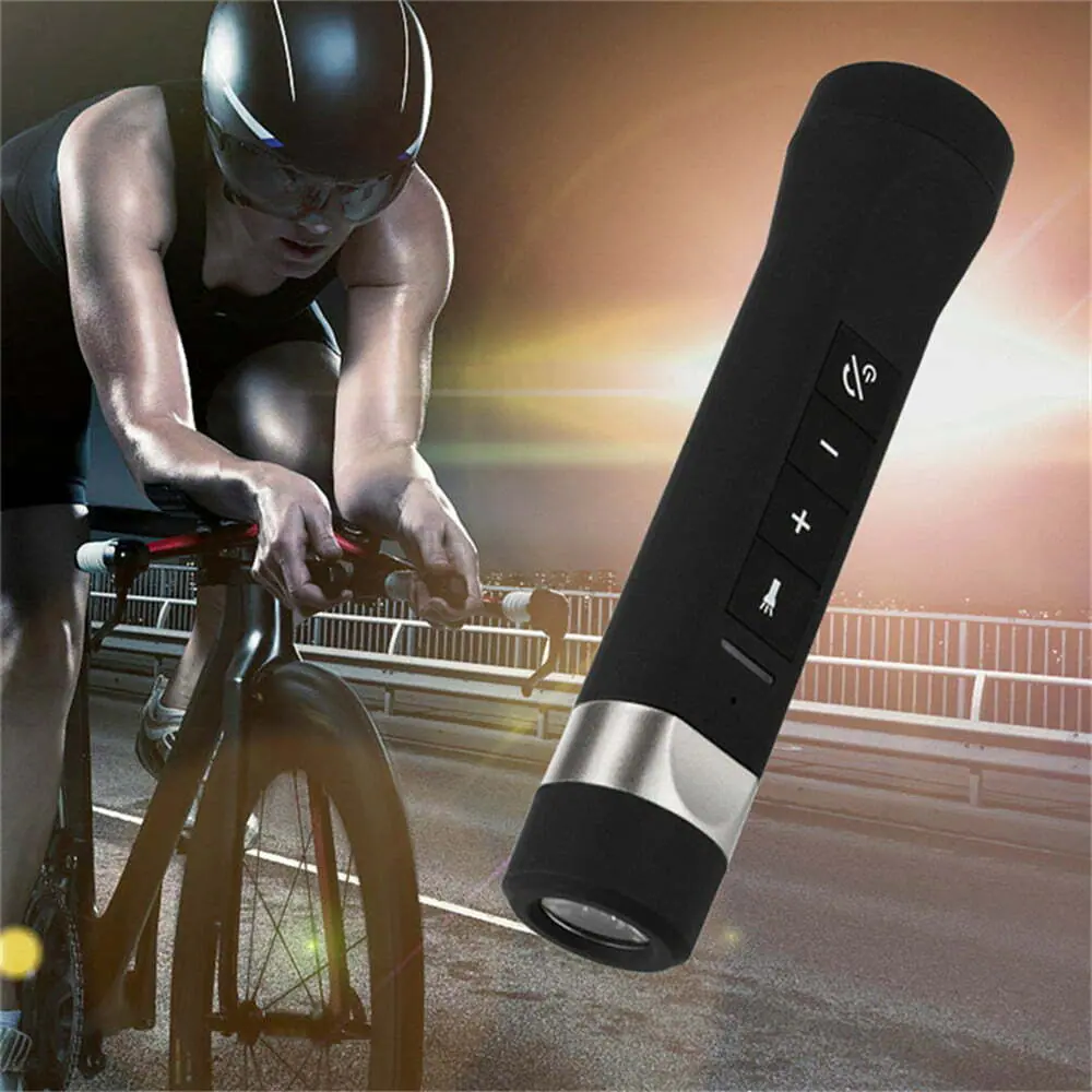 5 in 1 Bicycle Speaker Outdoor Sport Power Bank Flashlight Mp3 Player Bluetooth Stereo Subwoofer Handsfree phone for Bike