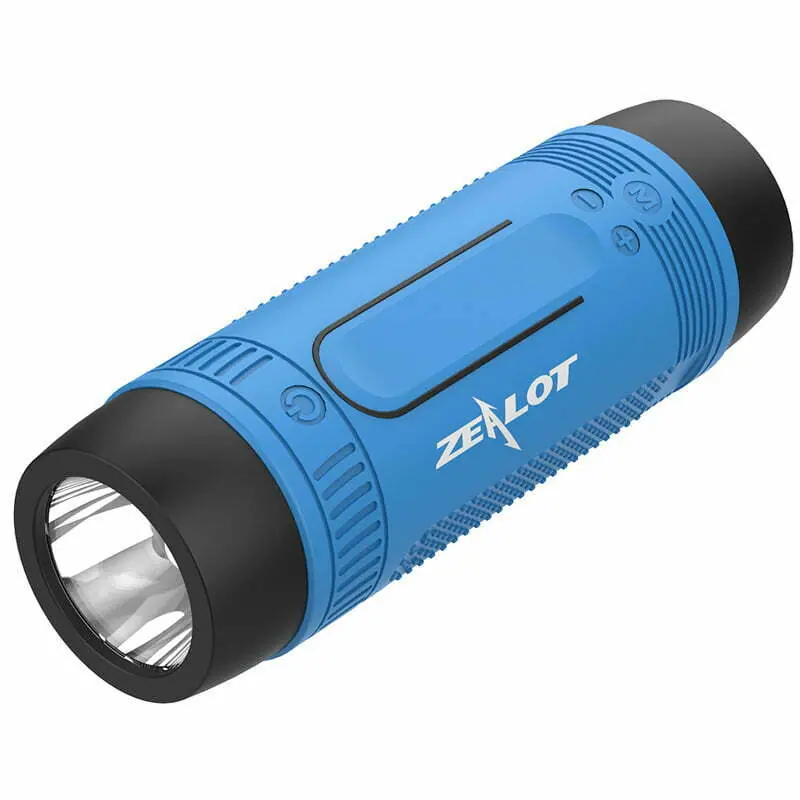 ZEALOT S1 Wireless Bluetooth Speaker FM radio Outdoor Portable Bicycle Speaker mini Column +Power Bank+Flashlight+Bike+Mount