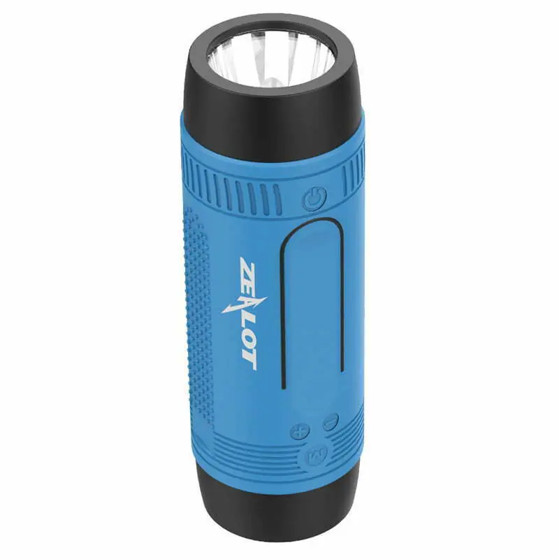 ZEALOT S1 Wireless Bluetooth Speaker FM radio Outdoor Portable Bicycle Speaker mini Column +Power Bank+Flashlight+Bike+Mount