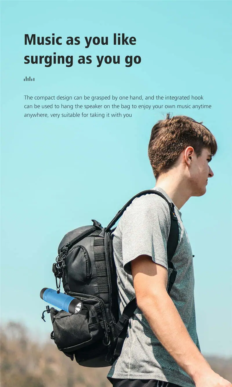 ZEALOT S1 Wireless Bluetooth Speaker FM radio Outdoor Portable Bicycle Speaker mini Column +Power Bank+Flashlight+Bike+Mount