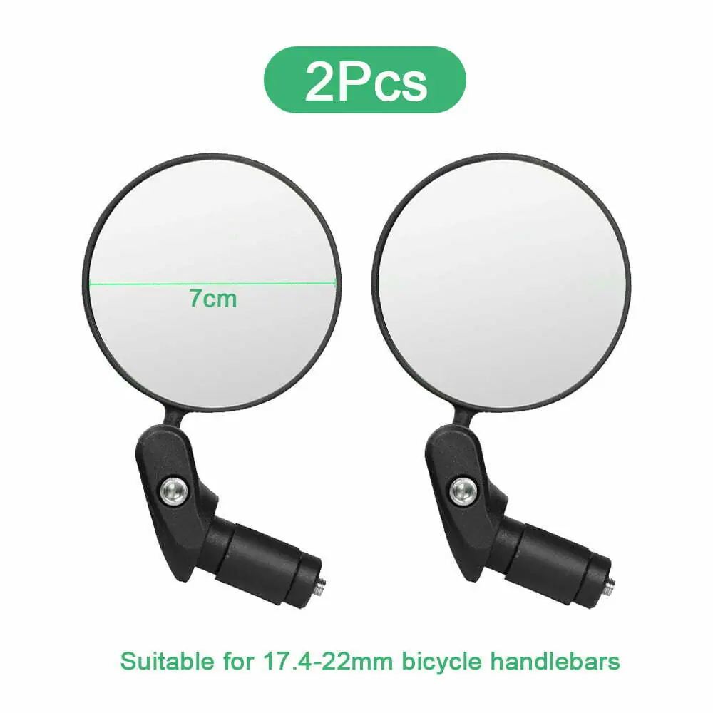 1/2PCS Universal Bicycle Rearview Mirror Adjustable Rotate Wide-Angle Cycling Handlebar Rear View for MTB Road Bike Accessories