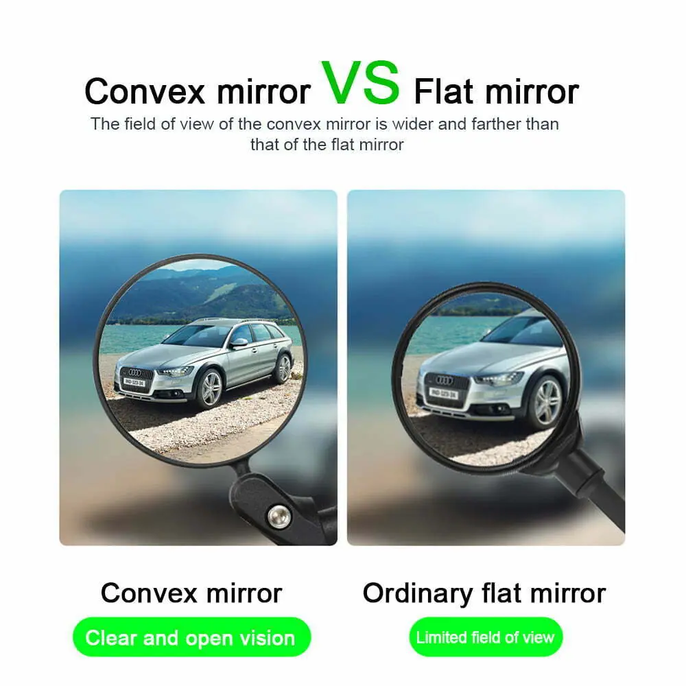 1/2PCS Universal Bicycle Rearview Mirror Adjustable Rotate Wide-Angle Cycling Handlebar Rear View for MTB Road Bike Accessories