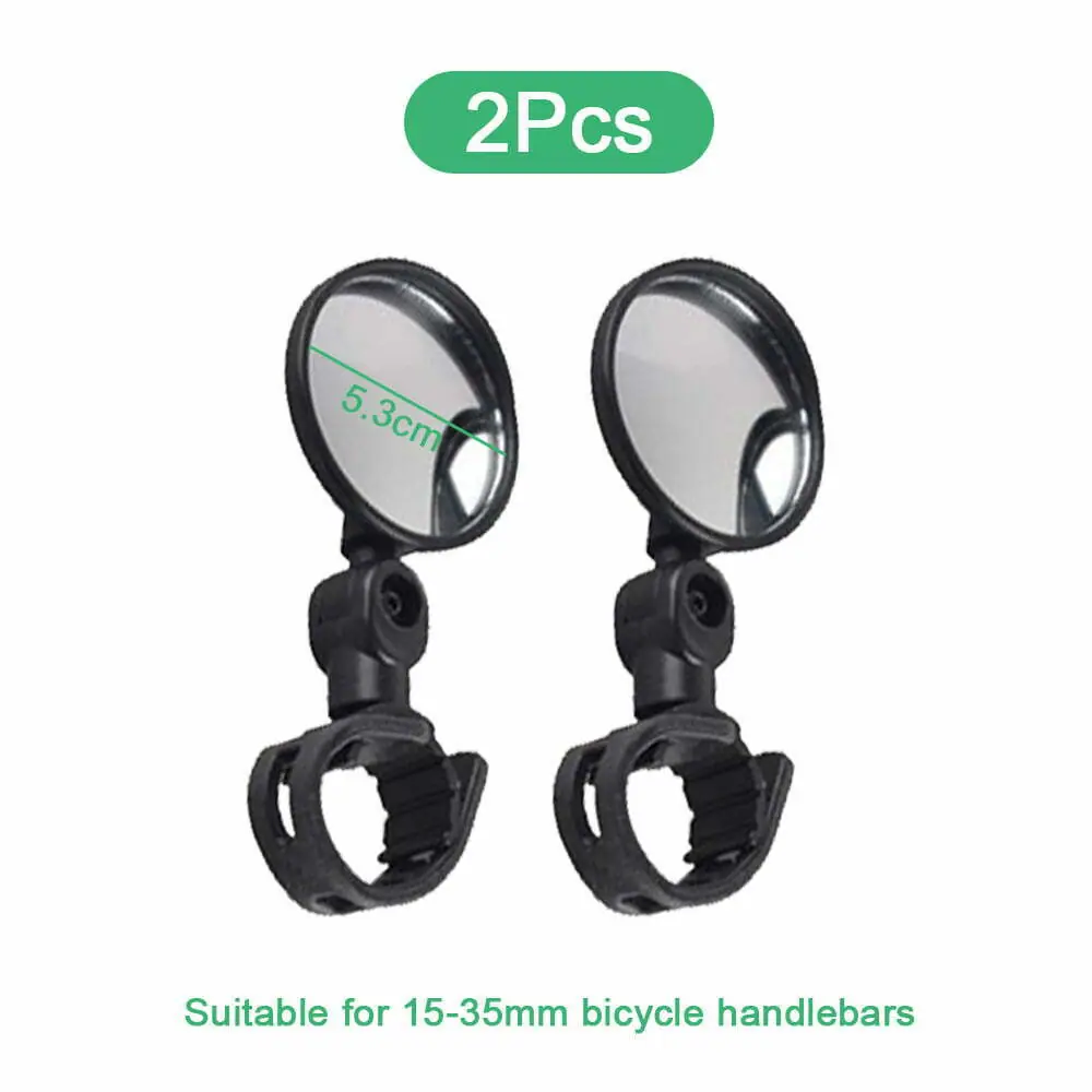 1/2PCS Universal Bicycle Rearview Mirror Adjustable Rotate Wide-Angle Cycling Handlebar Rear View for MTB Road Bike Accessories