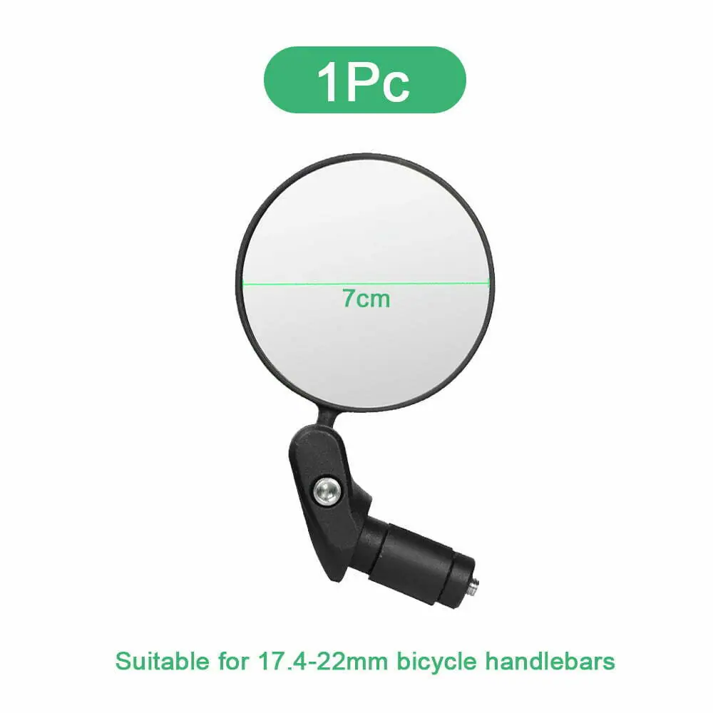 1/2PCS Universal Bicycle Rearview Mirror Adjustable Rotate Wide-Angle Cycling Handlebar Rear View for MTB Road Bike Accessories