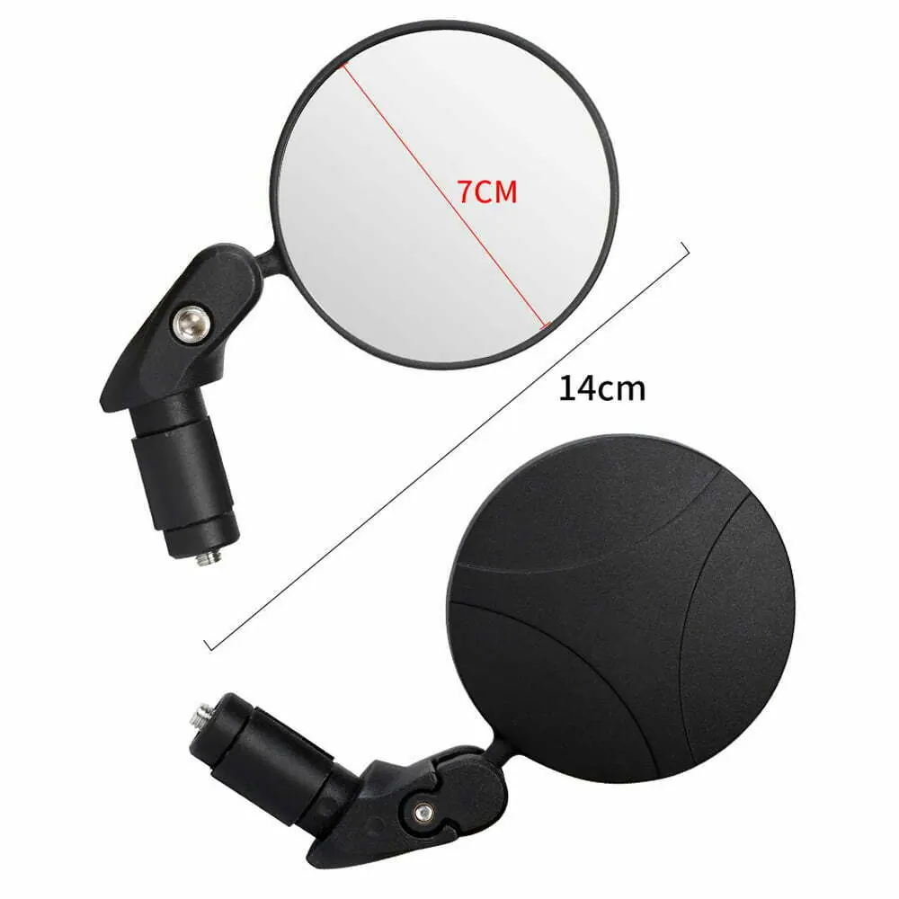 1/2PCS Universal Bicycle Rearview Mirror Adjustable Rotate Wide-Angle Cycling Handlebar Rear View for MTB Road Bike Accessories