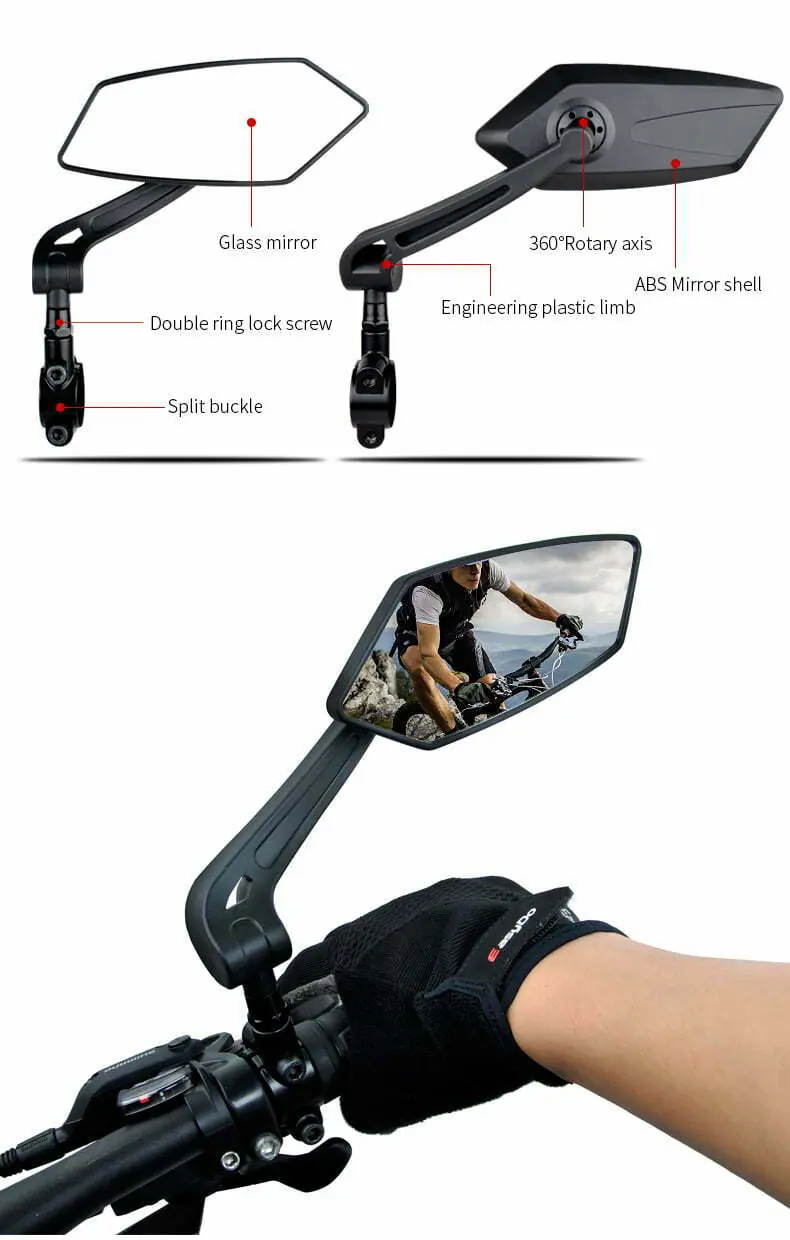 EasyDo Bicycle Handlebar Rear View Mirror Bike Cycling Wide Range Back Sight Reflector Adjustable Left Scooter E Bike Mirror EasyDo Bicycle Handlebar Rear View Mirror Bike Cycling Wide Range Back Sight Reflector Adjustable Left Scooter E Bike Mirror