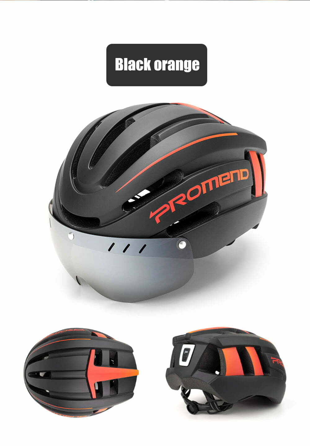 PROMEND Bicycle Helmet LED Light Rechargeable Intergrally-molded Cycling Helmet Mountain Road Bike Helmet Sport Safe Hat For Man