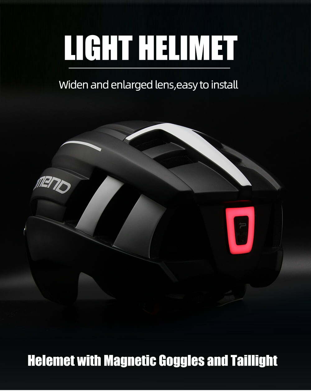 PROMEND Bicycle Helmet LED Light Rechargeable Intergrally-molded Cycling Helmet Mountain Road Bike Helmet Sport Safe Hat For Man