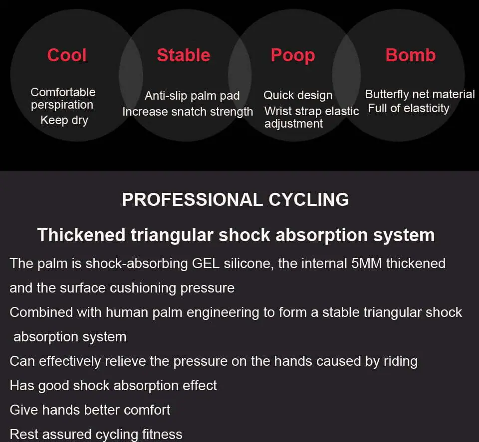 HOT Cycling Anti-slip Anti-sweat Men Women Half Finger Gloves Breathable Anti-shock Sports Gloves Bike Bicycle Glove