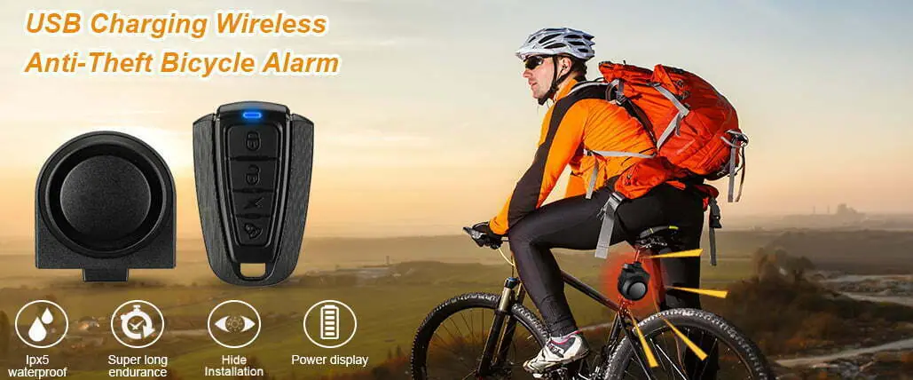 Awapow Waterproof Bike Motorcycle Electric Bicycle Security Anti Lost Wireless Remote Control Vibration Detector Alarm