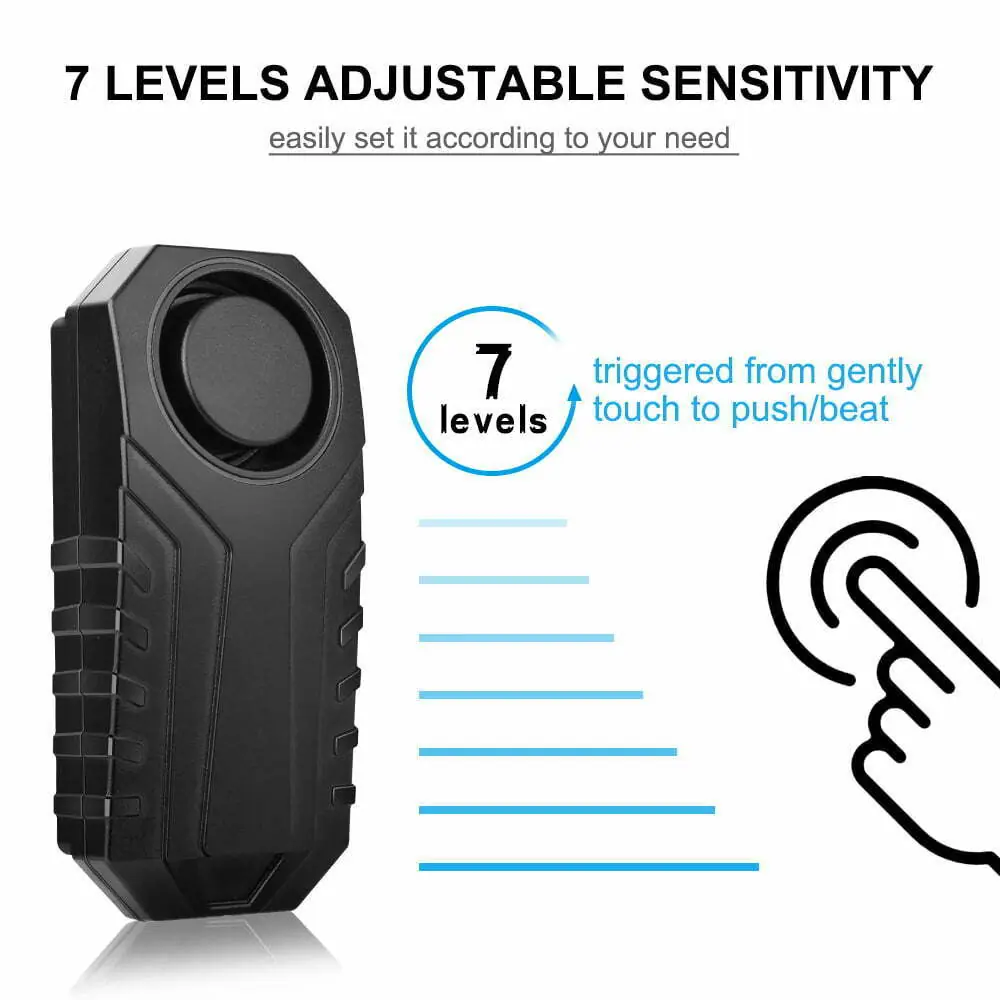 Awapow Waterproof Bike Motorcycle Electric Bicycle Security Anti Lost Wireless Remote Control Vibration Detector Alarm