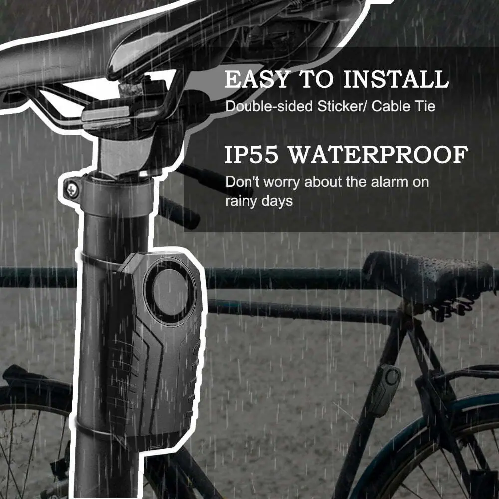 Awapow Waterproof Bike Motorcycle Electric Bicycle Security Anti Lost Wireless Remote Control Vibration Detector Alarm