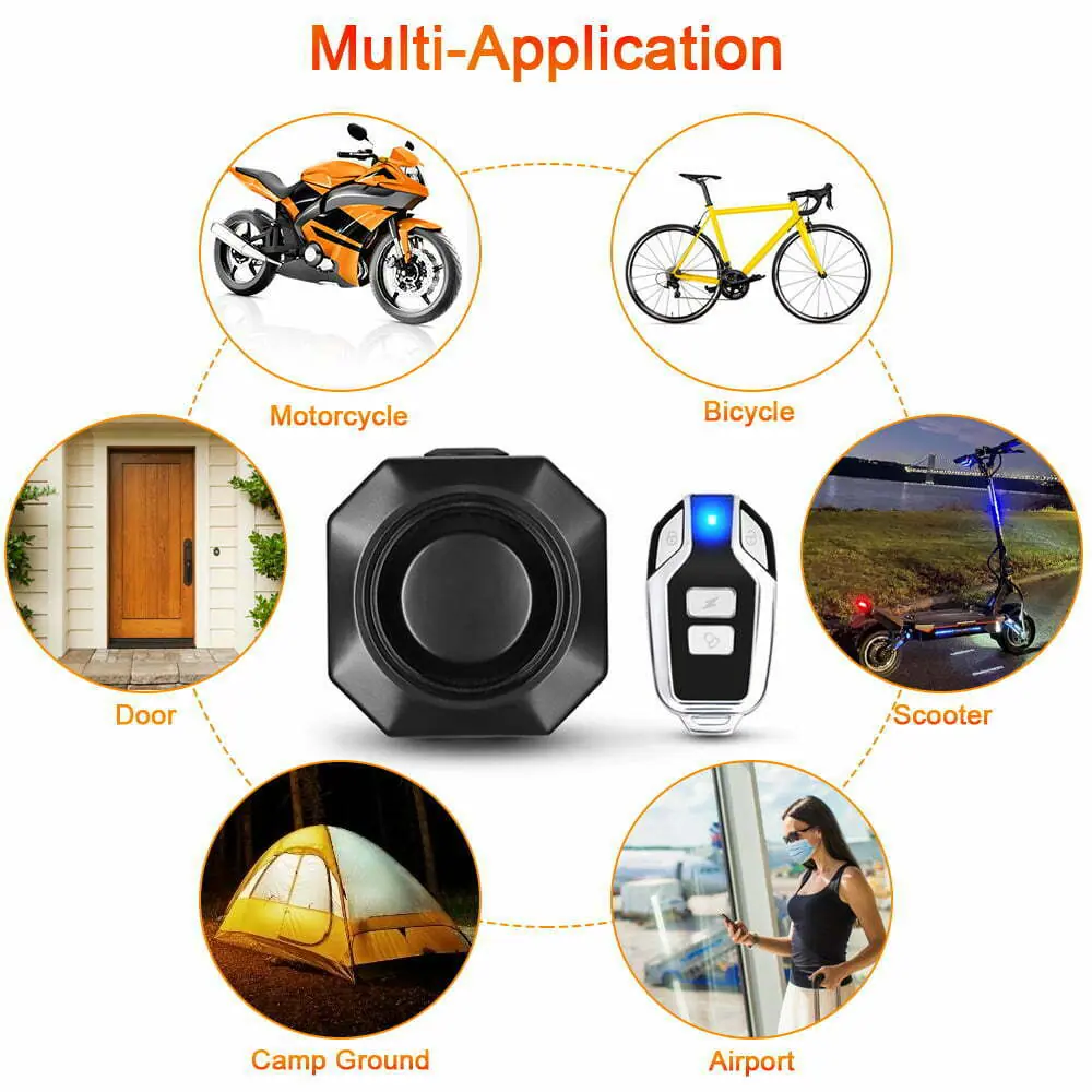 Elecpow Wireless Waterproof Bike Vibration Alarm USB Charging Remote Control Motorcycle Electric Bicycle Security Burglar Alarm Elecpow Wireless Waterproof Bike Vibration Alarm USB Charging Remote Control Motorcycle Electric Bicycle Security Burglar Alarm