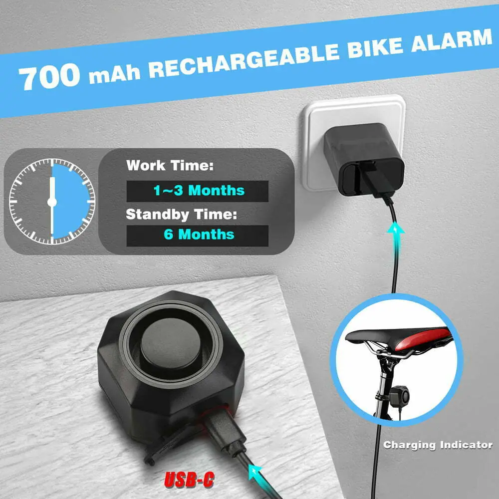 Elecpow Wireless Waterproof Bike Vibration Alarm USB Charging Remote Control Motorcycle Electric Bicycle Security Burglar Alarm Elecpow Wireless Waterproof Bike Vibration Alarm USB Charging Remote Control Motorcycle Electric Bicycle Security Burglar Alarm