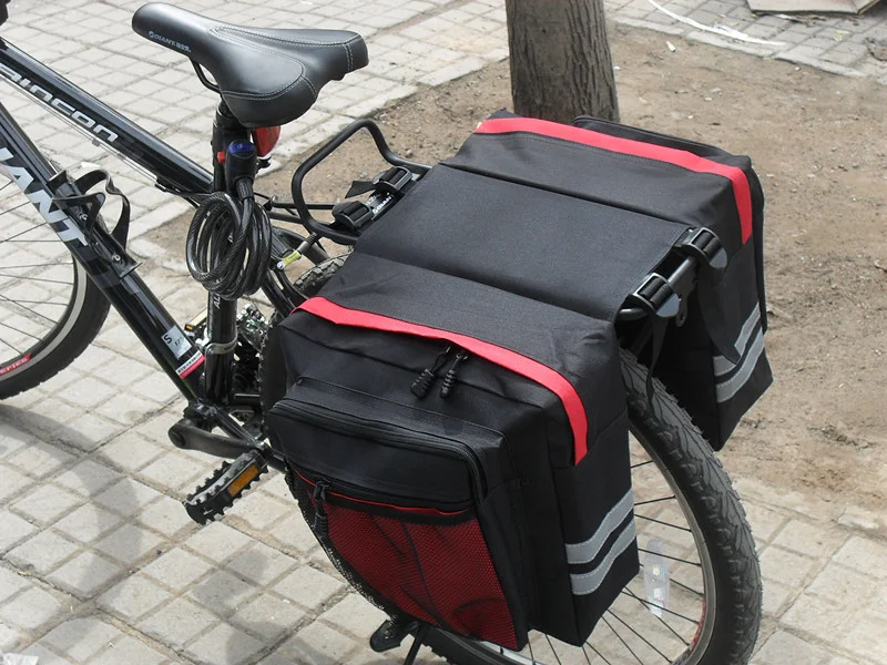 Cycling Double Side Rear Rack Bike 2 In 1 Camo Trunk Bag Mountain Road Bicycle Tail Seat Pannier Pack Luggage Carrier Bike Bag