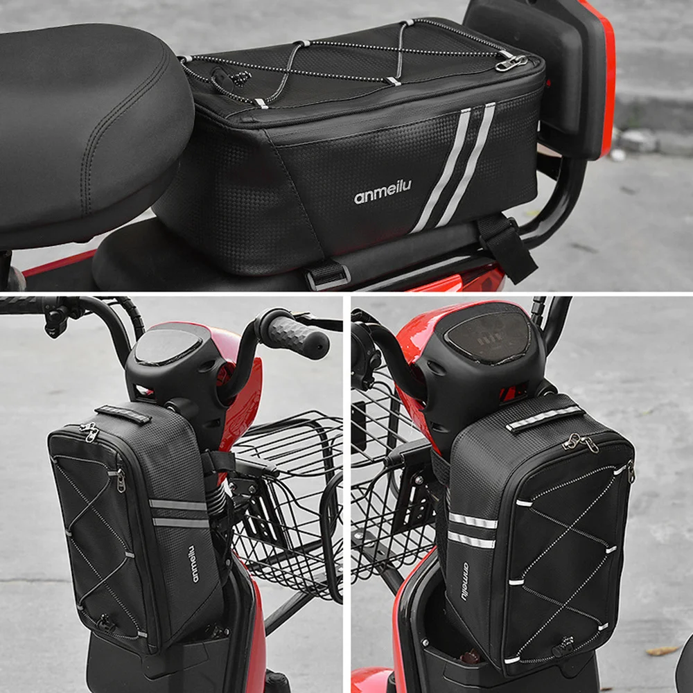 Bike Trunk Bag 7L Bicycle Bag Water Resistant Bike Rack Bag with Waterproof Rain Cover bycicle bag