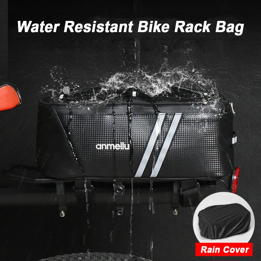 Bike Trunk Bag 7L Bicycle Bag Water Resistant Bike Rack Bag with Waterproof Rain Cover bycicle bag