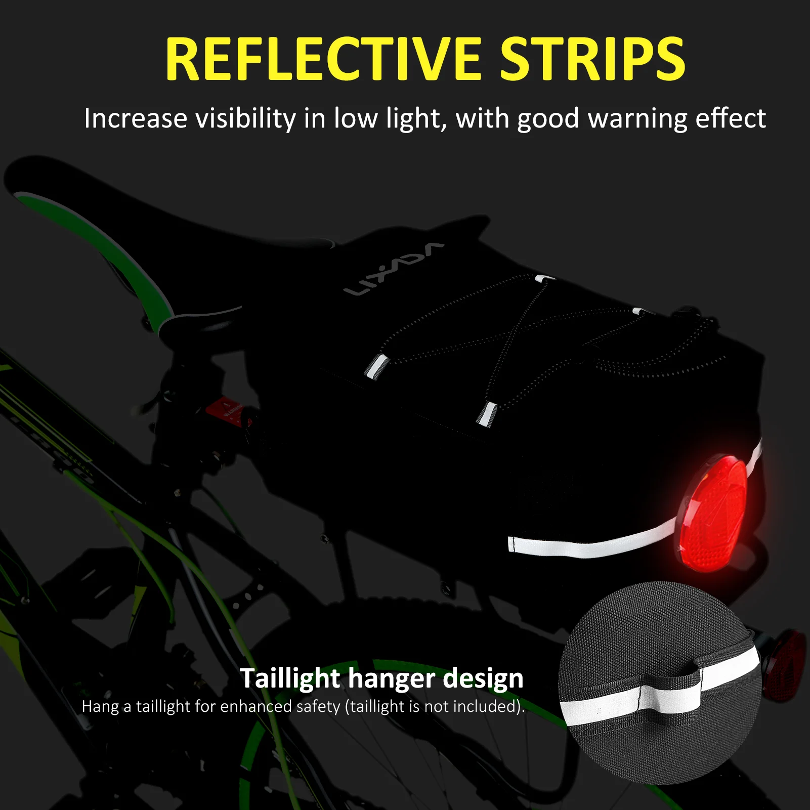 Bike Trunk Bag 7L Bicycle Bag Water Resistant Bike Rack Bag with Waterproof Rain Cover bycicle bag