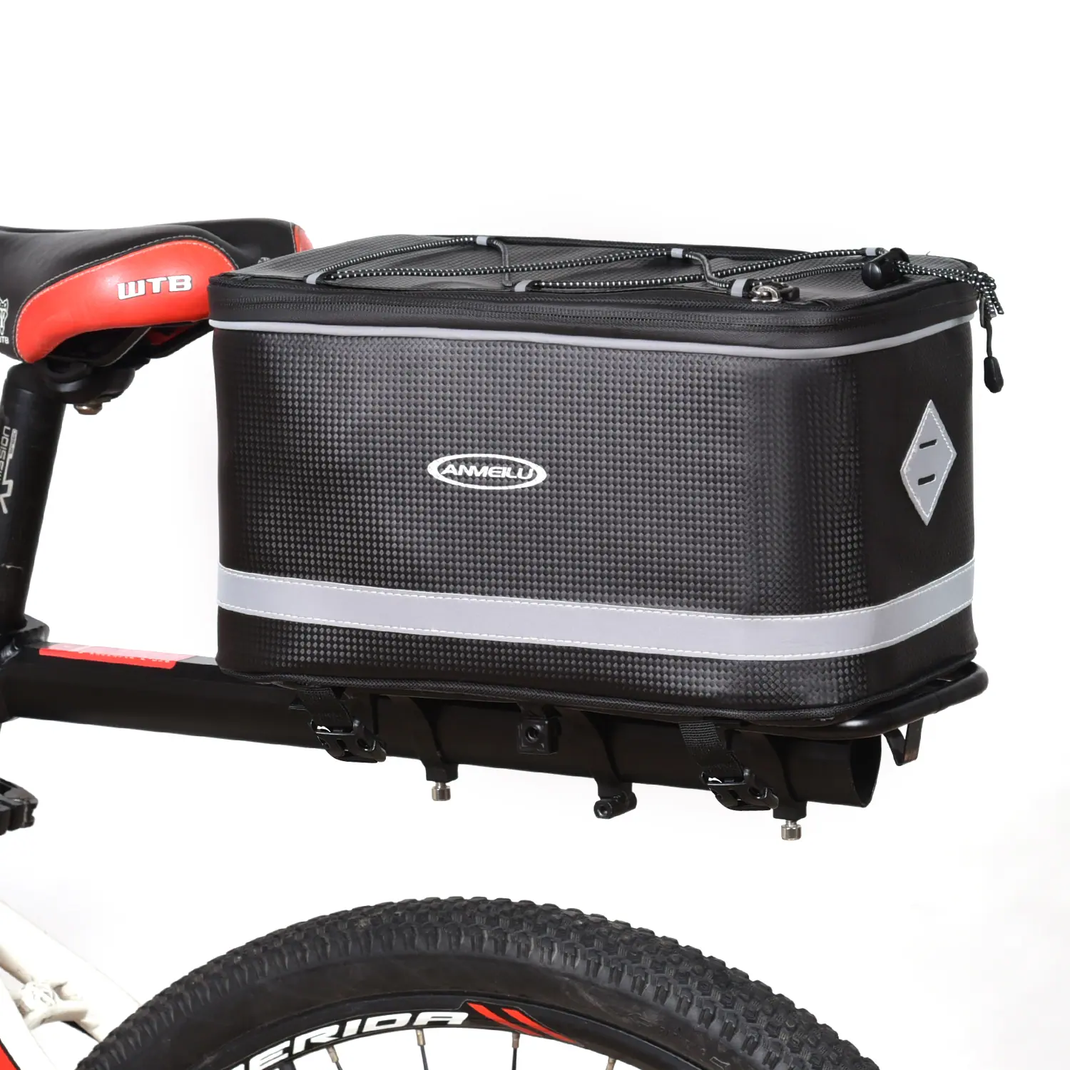 Bike Trunk Bag 7L Bicycle Bag Water Resistant Bike Rack Bag with Waterproof Rain Cover bycicle bag