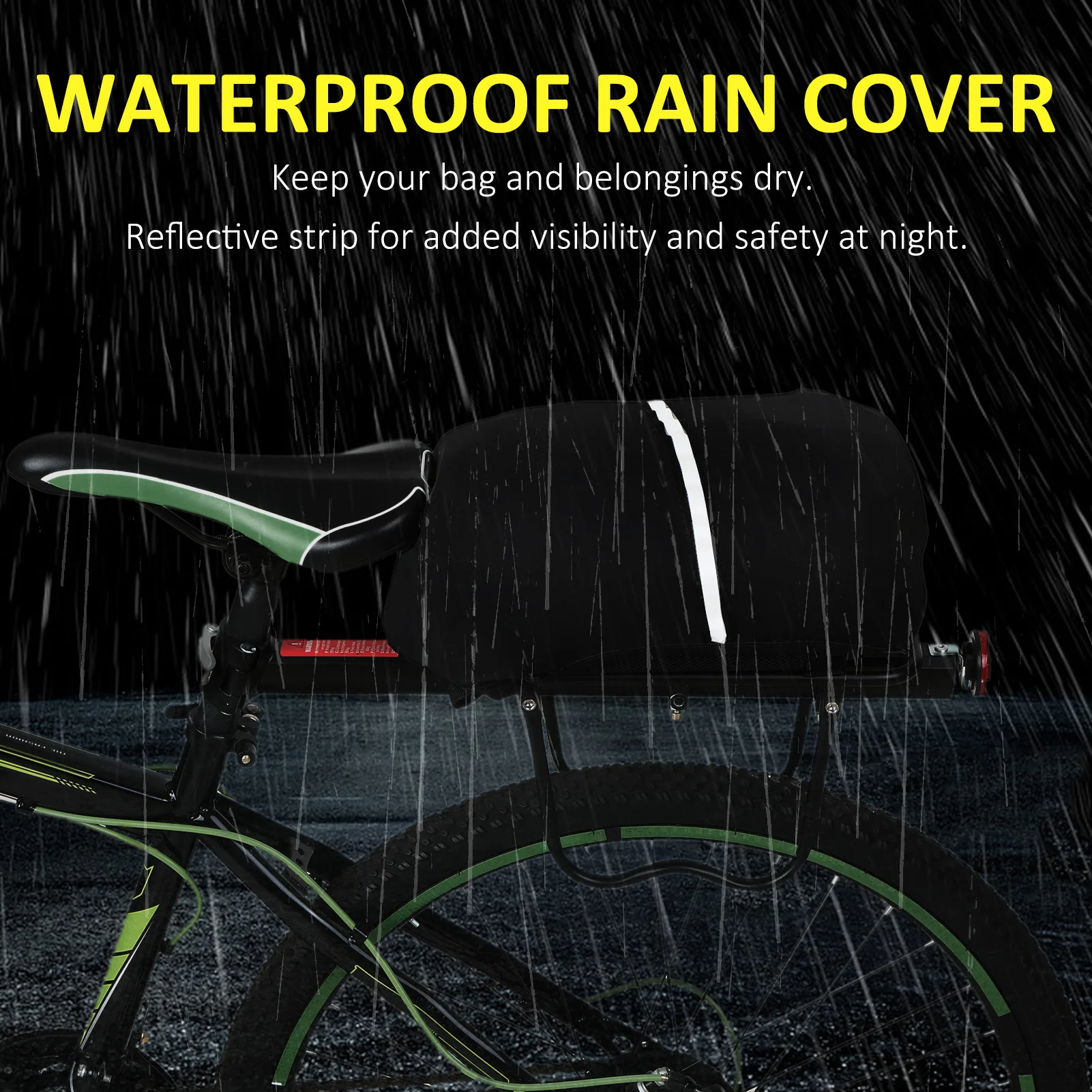 Bike Trunk Bag 7L Bicycle Bag Water Resistant Bike Rack Bag with Waterproof Rain Cover bycicle bag