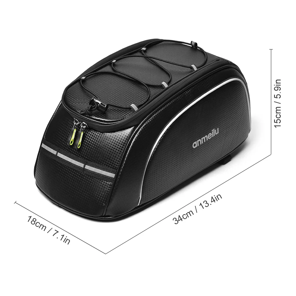 Bike Trunk Bag 7L Bicycle Bag Water Resistant Bike Rack Bag with Waterproof Rain Cover bycicle bag