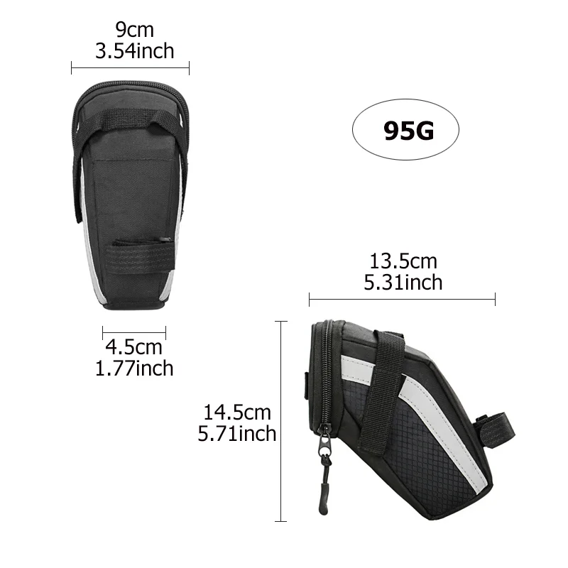 Nylon Bicycle Bag Bike Storage Saddle Bag Cycling Seat Tail Rear Pouch Bag Saddle Bolsa Bicicleta accessories