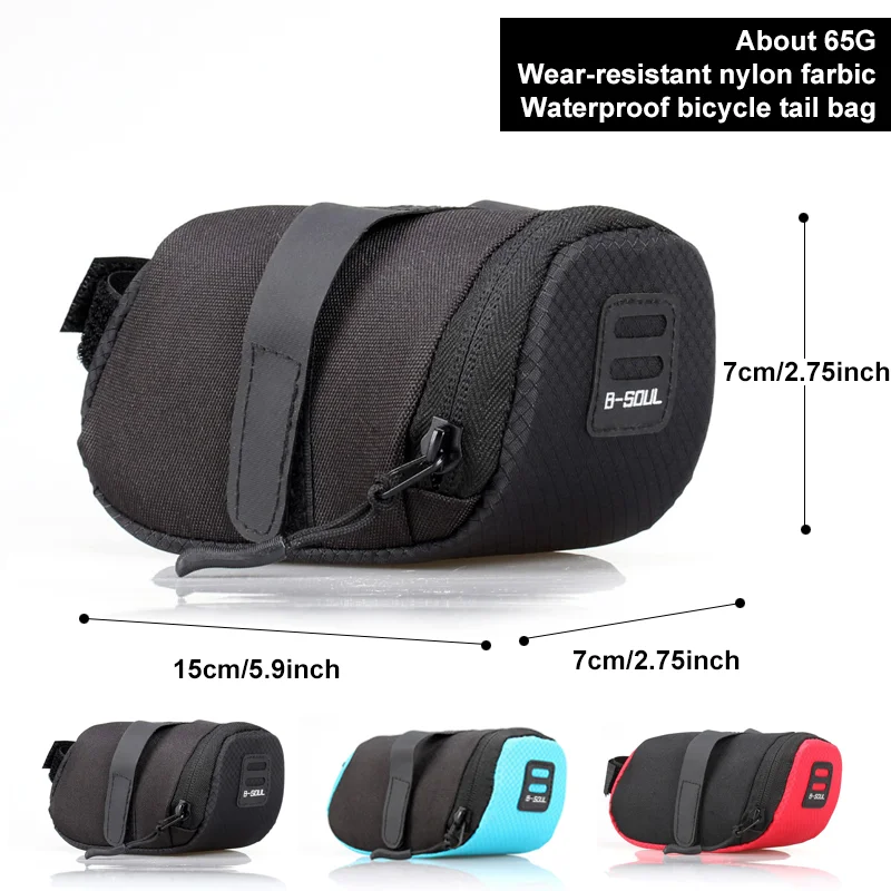 Nylon Bicycle Bag Bike Storage Saddle Bag Cycling Seat Tail Rear Pouch Bag Saddle Bolsa Bicicleta accessories