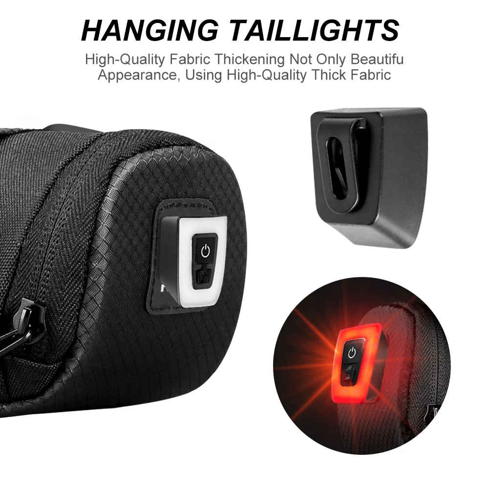 HNQH Nylon Saddle Bag Waterproof Storage Bike Bag Seat Cycling Tail Rear Pouch Bag Saddle Bicycle Accessories Bolsa Bicicleta