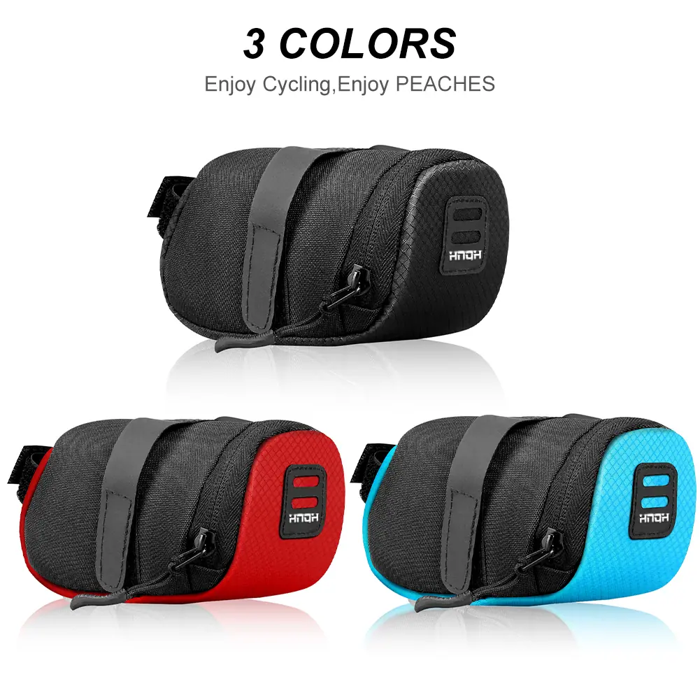 HNQH Nylon Saddle Bag Waterproof Storage Bike Bag Seat Cycling Tail Rear Pouch Bag Saddle Bicycle Accessories Bolsa Bicicleta