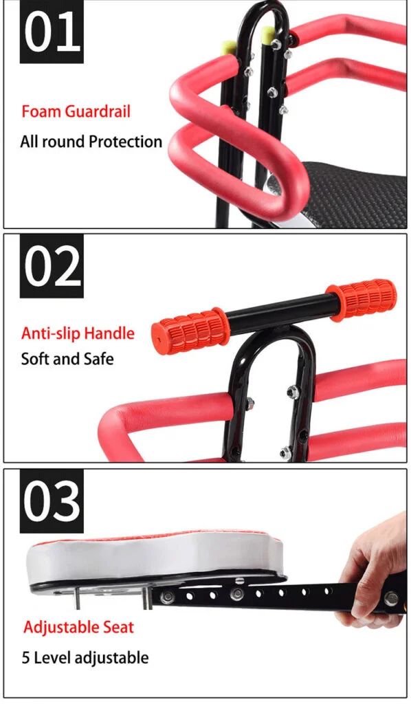 Electr Scooter Front Kids Seat Bike Bicycle Child Saddle Foldable Universal Baby Safe Chair for Skateboard Escooter Accessories